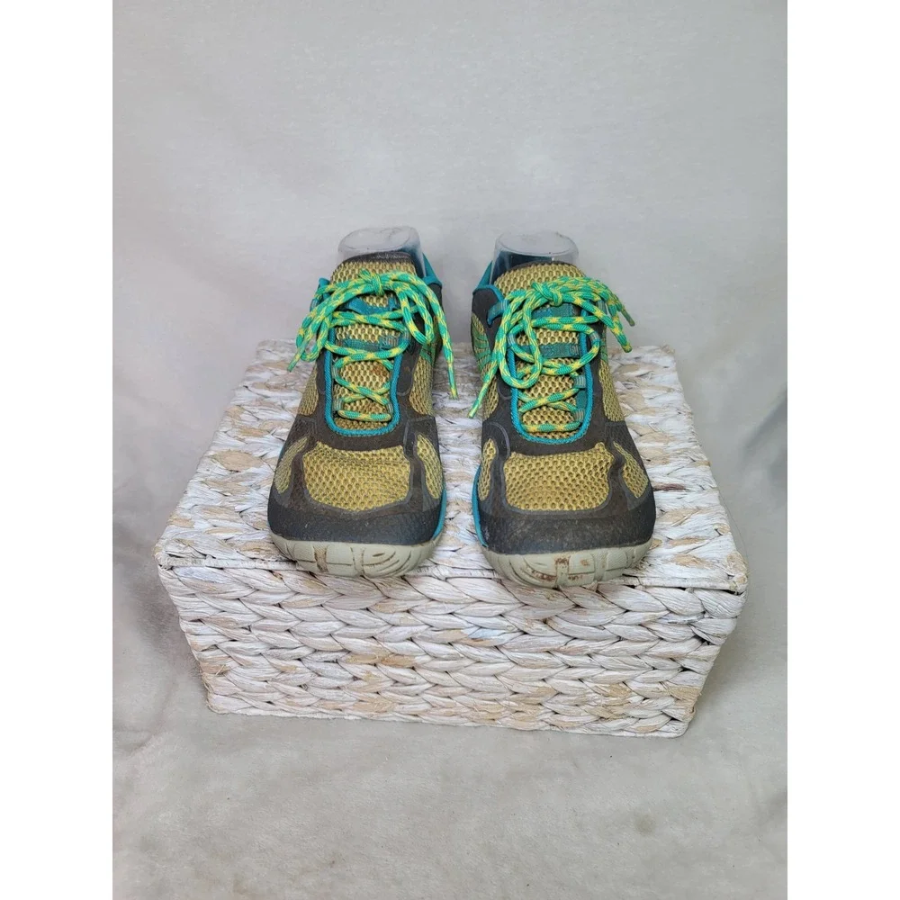 Merrell Pace Glove 2 Barefoot Shoes Minimalist Womens 9 Trail Running Lemon Teal